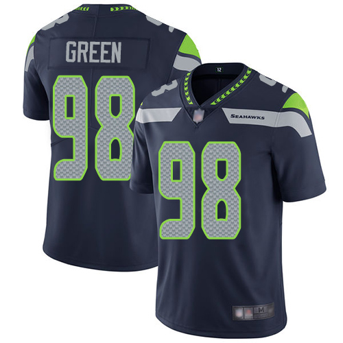 Seattle Seahawks Limited Navy Blue Men Rasheem Green Home Jersey NFL Football #98 Vapor Untouchable